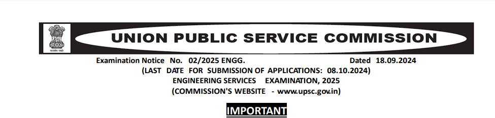 IES EXAM Notification